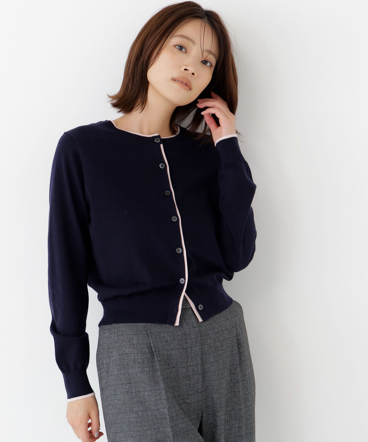  「<EC限定ｶﾗｰ:ﾈｲﾋﾞｰ系><ちょうど､いい服>&ldquo;それどこの?褒められ配 」|ニット・セーター|