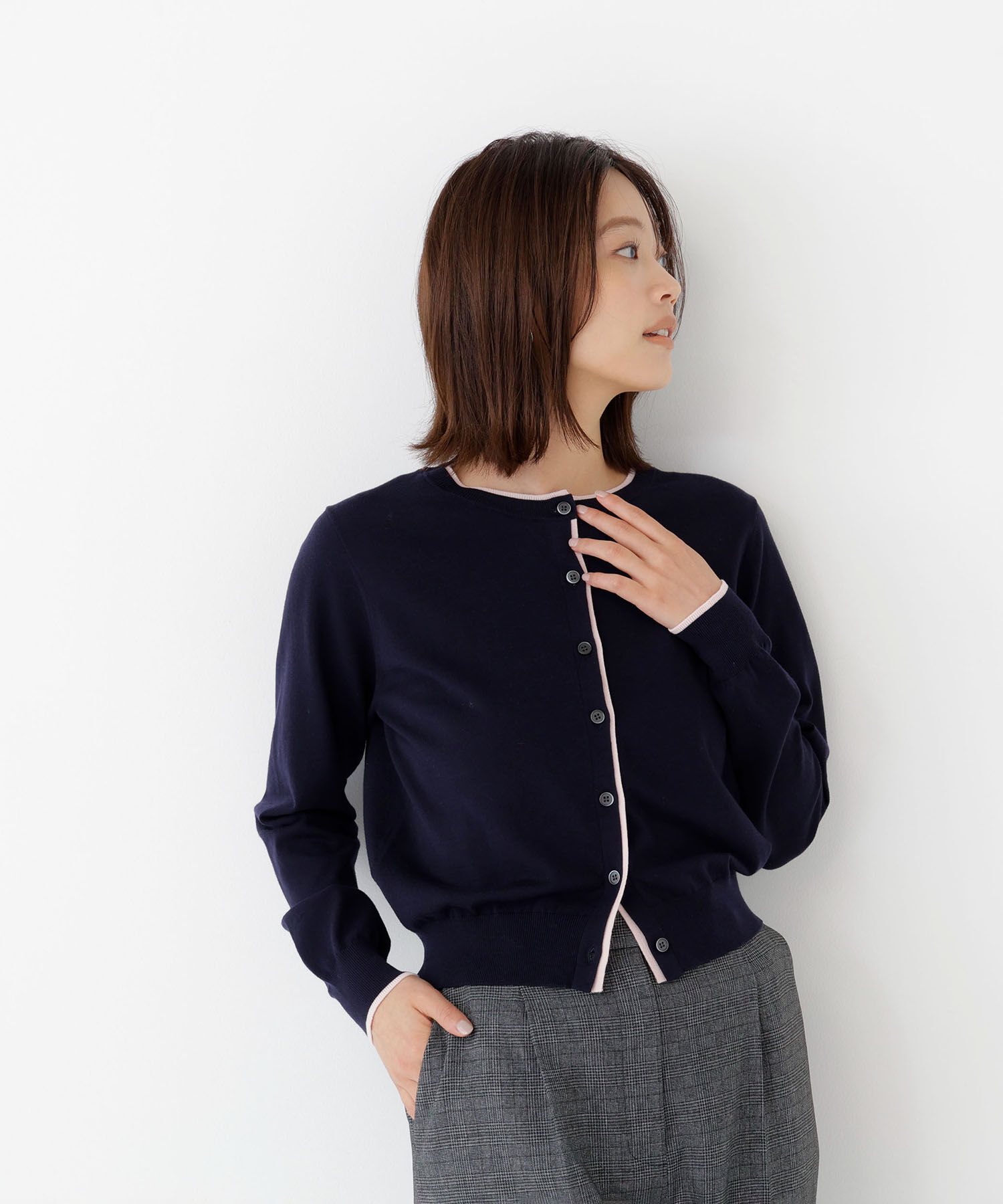  「<EC限定ｶﾗｰ:ﾈｲﾋﾞｰ系><ちょうど､いい服>&ldquo;それどこの?褒められ配 」|ニット・セーター|