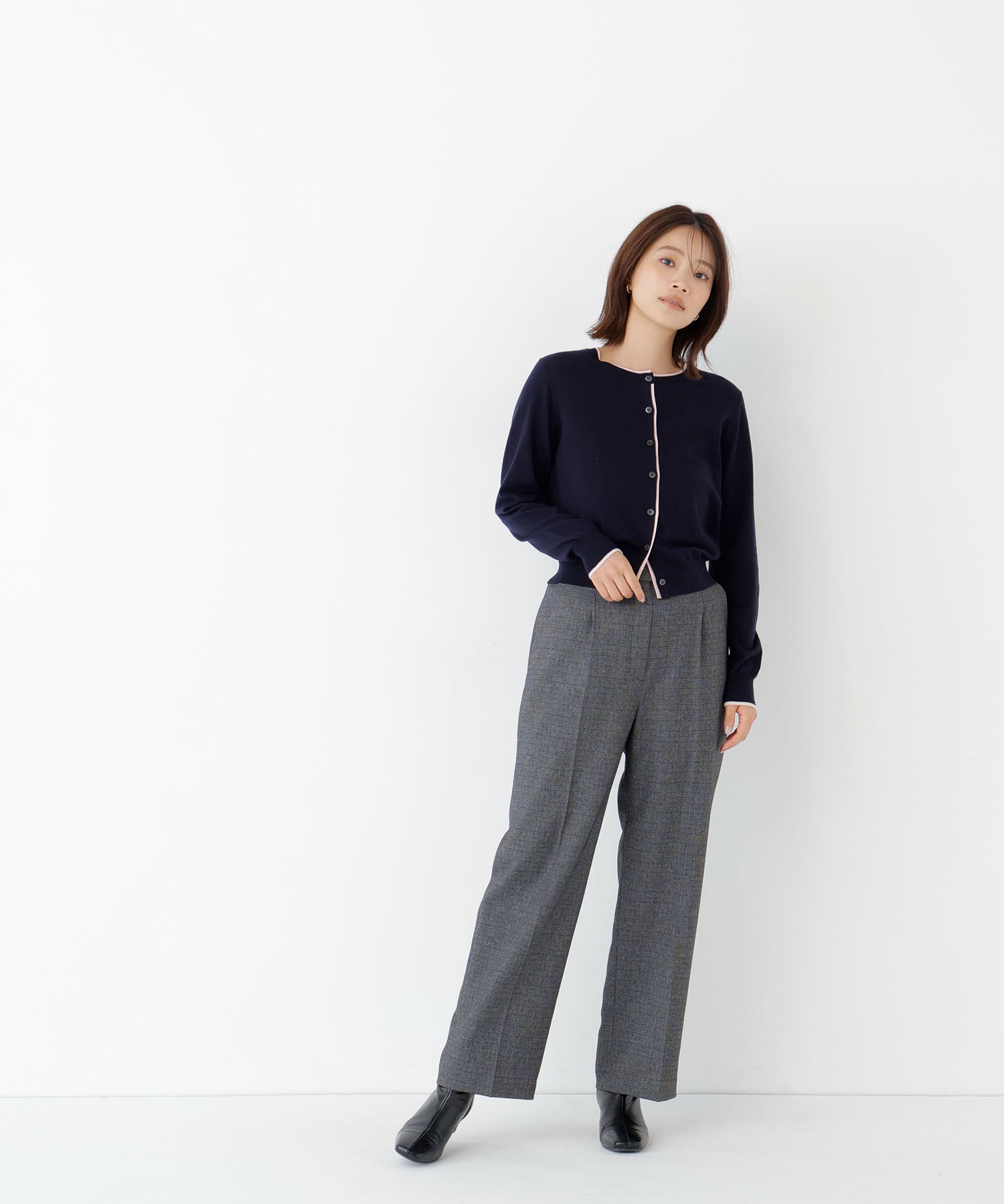  「<EC限定ｶﾗｰ:ﾈｲﾋﾞｰ系><ちょうど､いい服>&ldquo;それどこの?褒められ配 」|ニット・セーター|