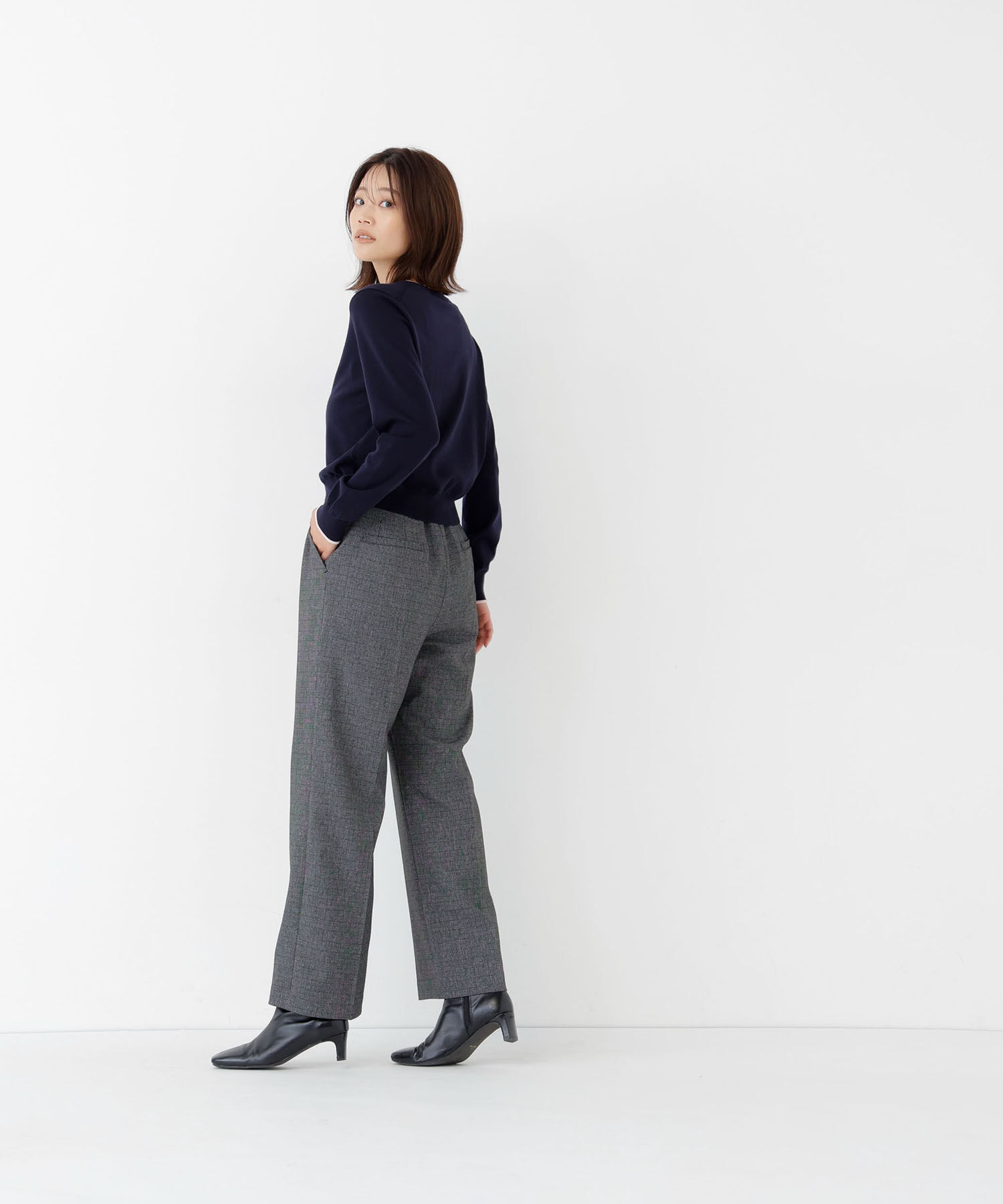  「<EC限定ｶﾗｰ:ﾈｲﾋﾞｰ系><ちょうど､いい服>&ldquo;それどこの?褒められ配 」|ニット・セーター|