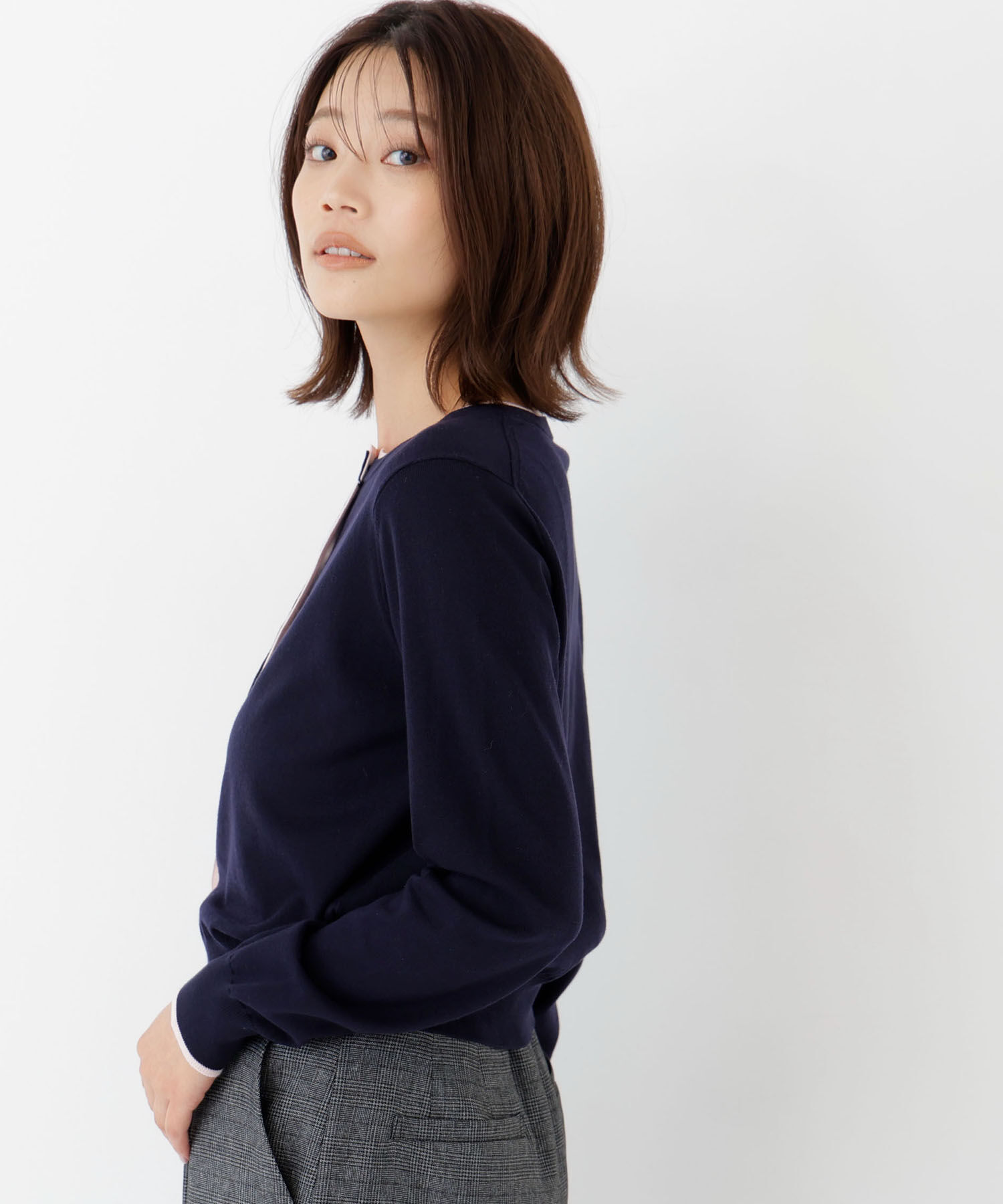  「<EC限定ｶﾗｰ:ﾈｲﾋﾞｰ系><ちょうど､いい服>&ldquo;それどこの?褒められ配 」|ニット・セーター|