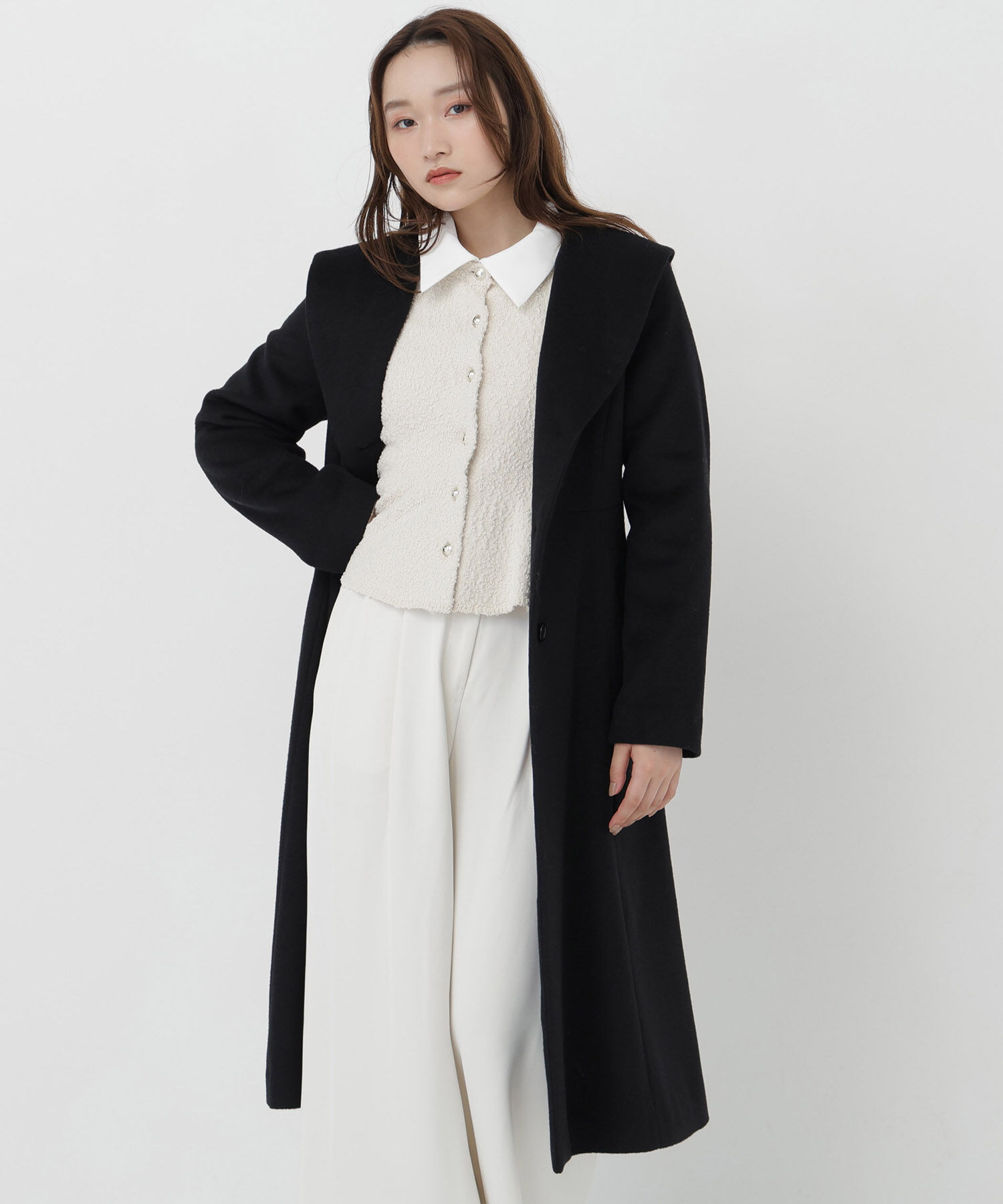  「ショールカラーベルテッドコート」|その他|
