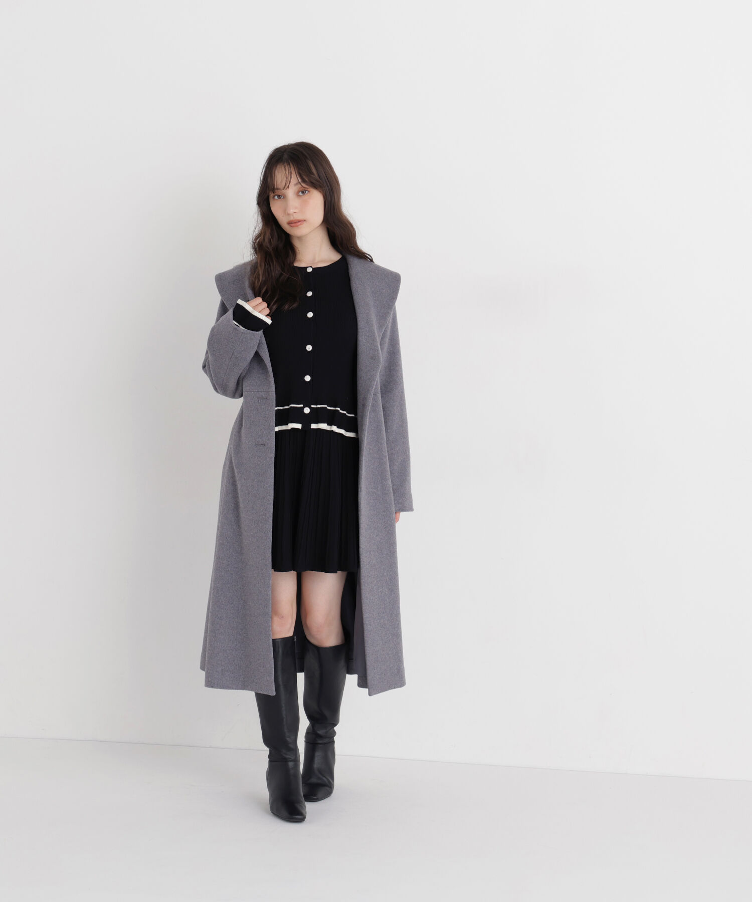  「ショールカラーベルテッドコート」|その他|