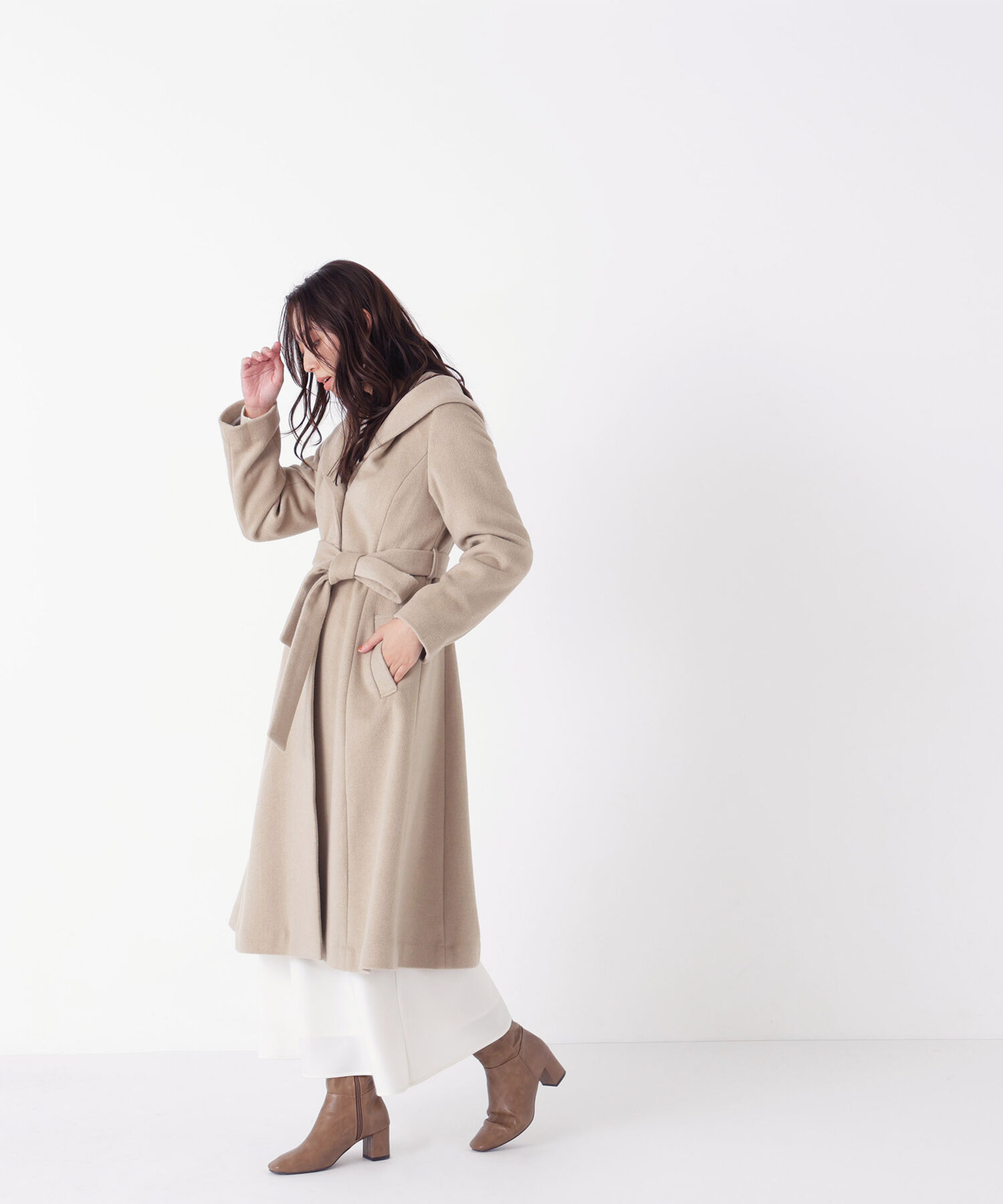  「ショールカラーベルテッドコート」|その他|