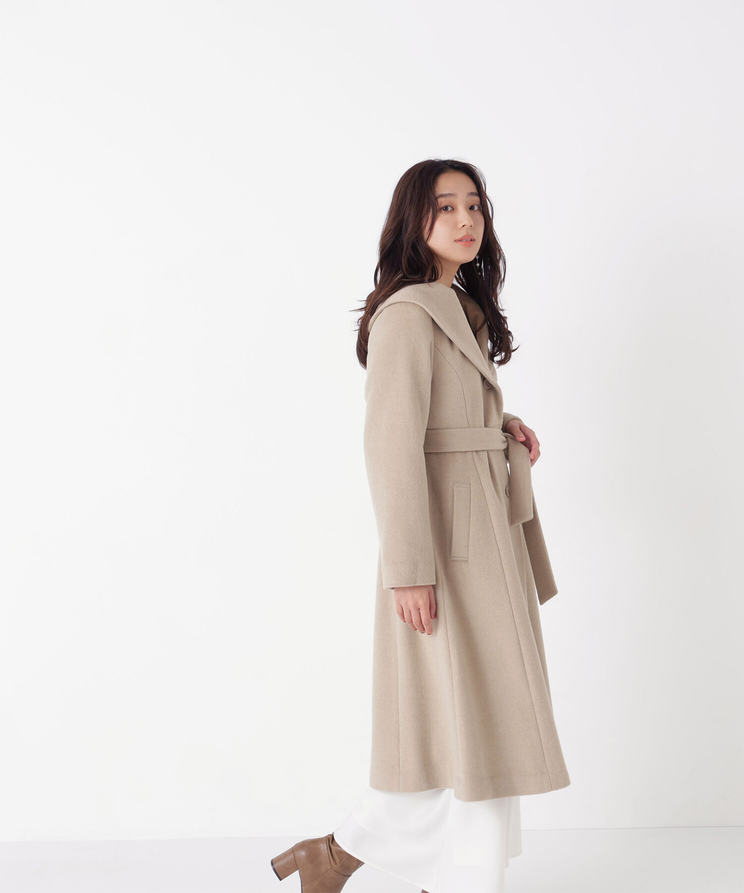  「ショールカラーベルテッドコート」|その他|