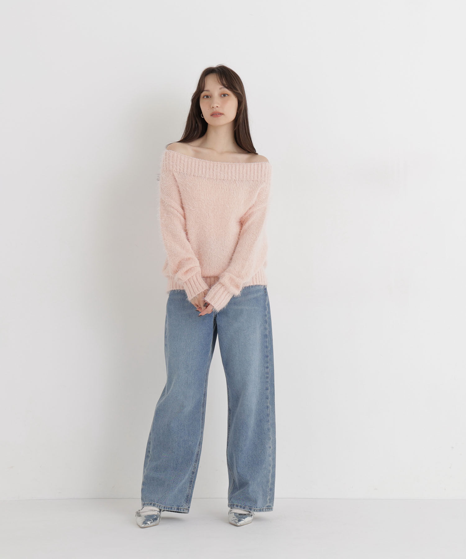  「オフショルヘアリーニット」|ニット・セーター|