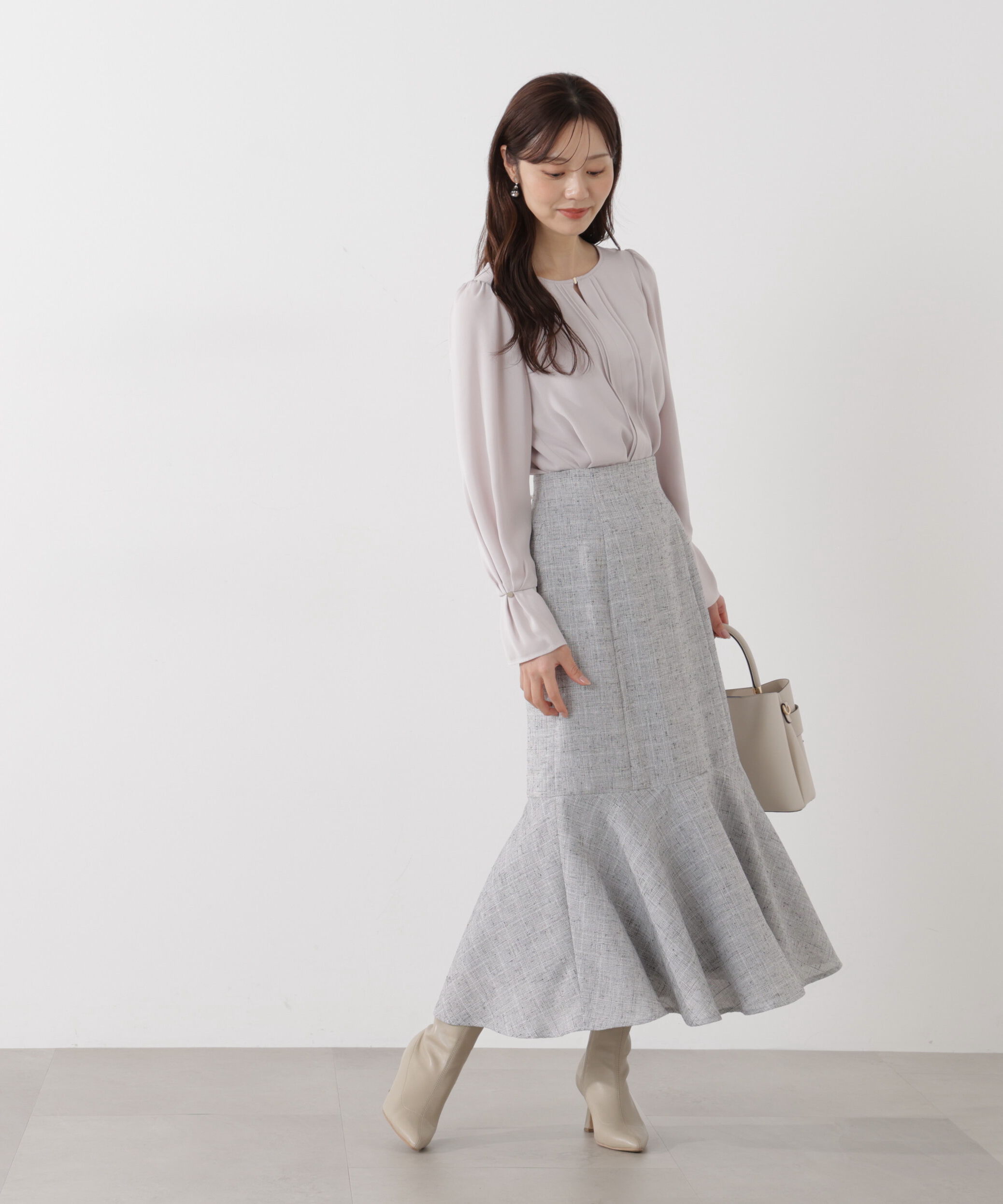 PROPORTION BODY DRESSING「スプリングツイードマーメイドスカート」|スカート|