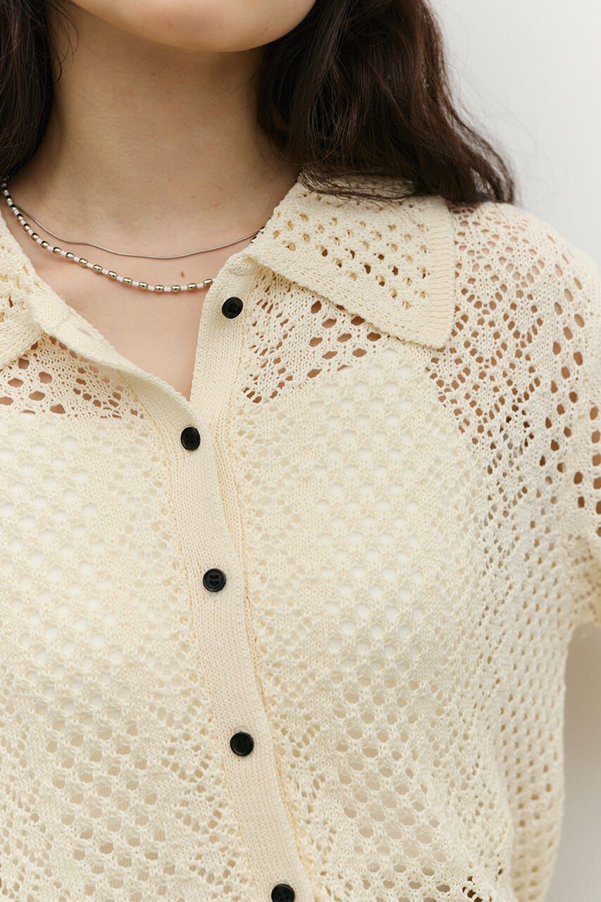 STYLEMIXER「ミックスクロシェニットトップ」|シャツ・ブラウス|
