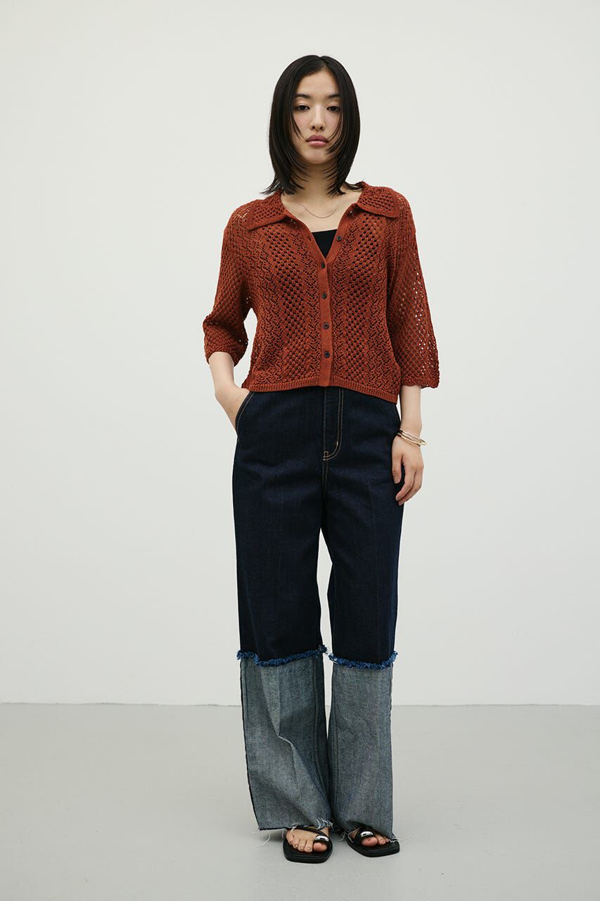 STYLEMIXER「ミックスクロシェニットトップ」|シャツ・ブラウス|