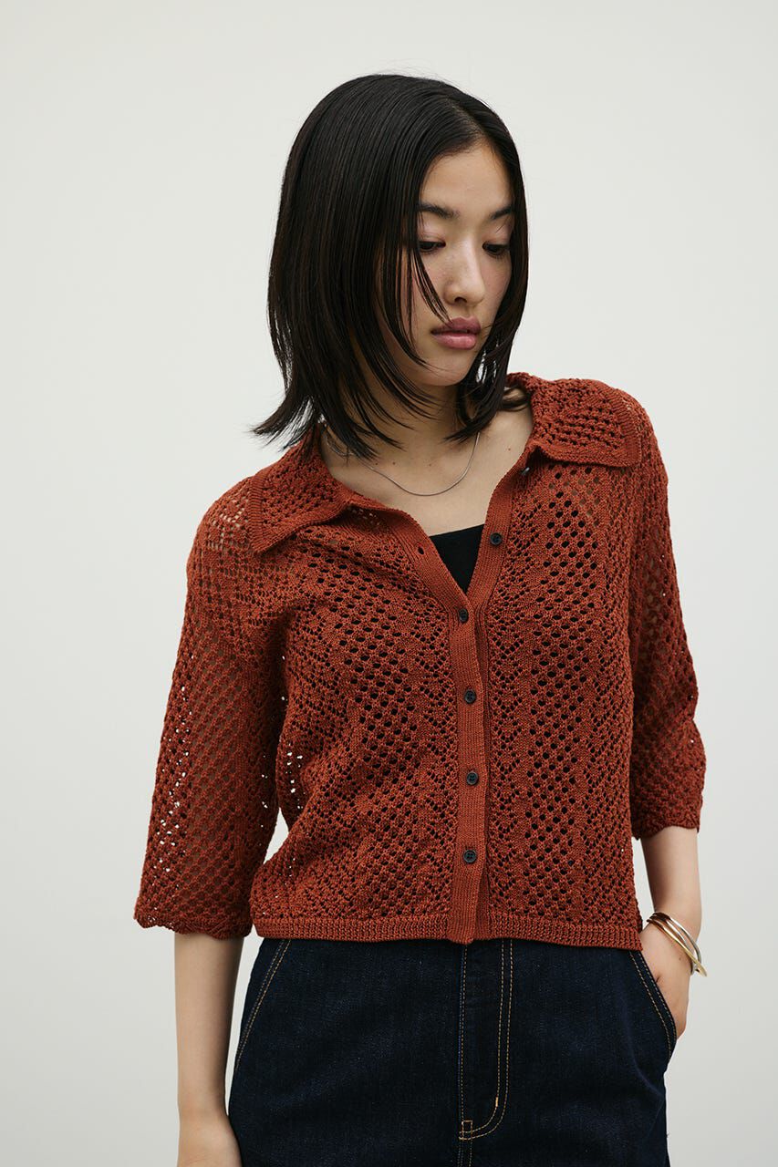 STYLEMIXER「ミックスクロシェニットトップ」|シャツ・ブラウス|