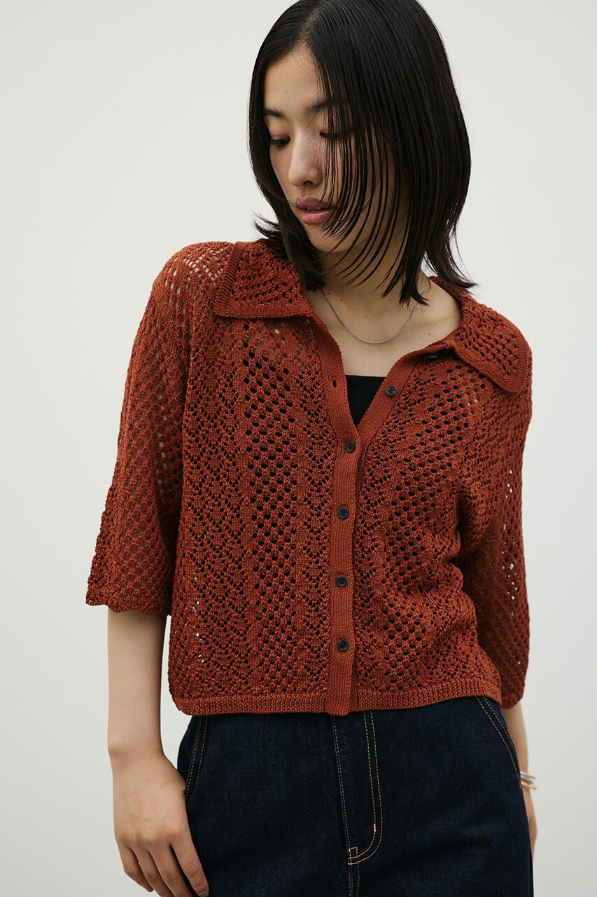 STYLEMIXER「ミックスクロシェニットトップ」|シャツ・ブラウス|