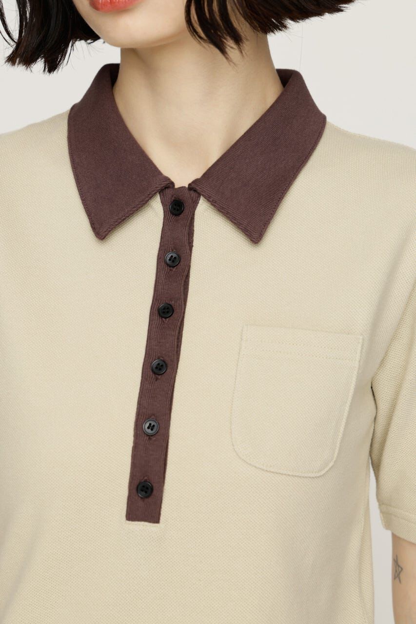 SLY「BI COLOR COLLAR ショートワンピース」|ワンピース|