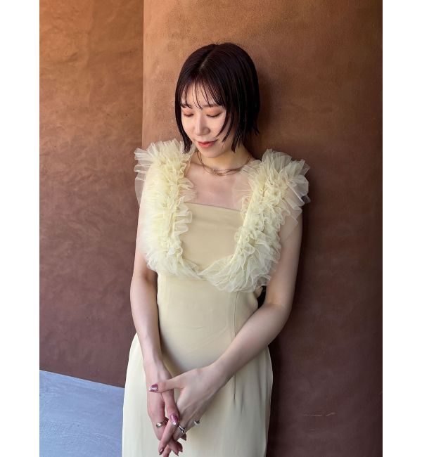 LAGUNAMOON「LADYショルダーチュールIラインドレス」|ドレス|