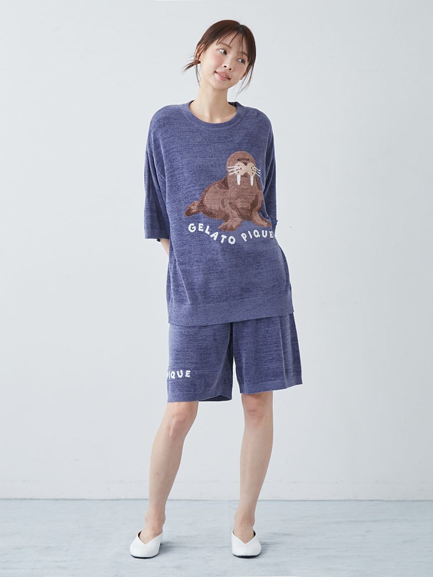 GELATO PIQUE HOMME「【HOMME】【接触冷感】スムーズィーliteシーアニマルジャガードハーフパンツ」|その他|