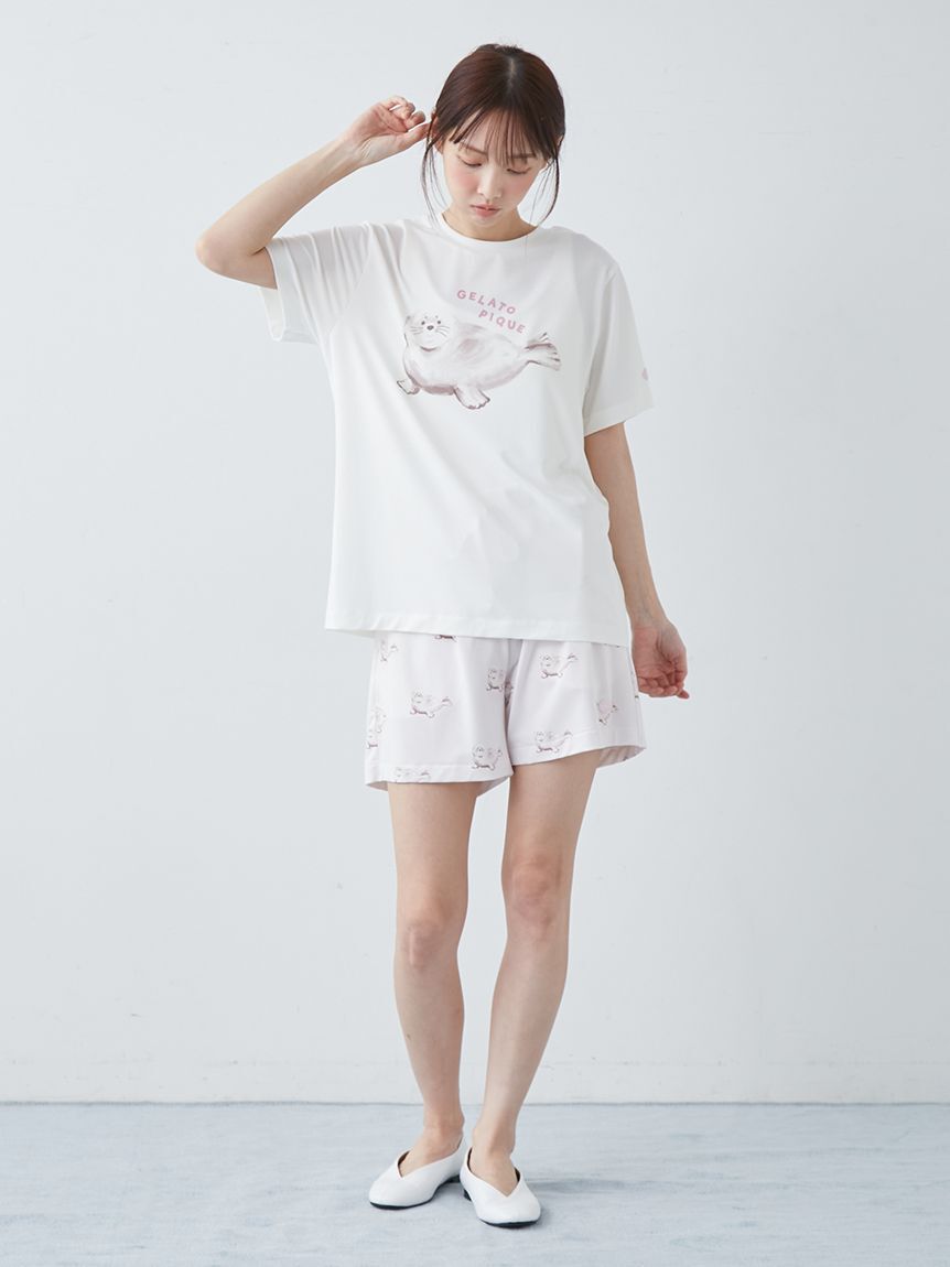 gelato pique「【接触冷感】シーアニマル柄ショートパンツ」|ルームウェア|