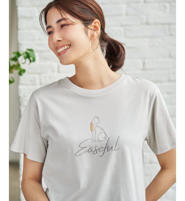 ikka「冷感ロゴフォトプリントTシャツ」|Tシャツ・カットソー|