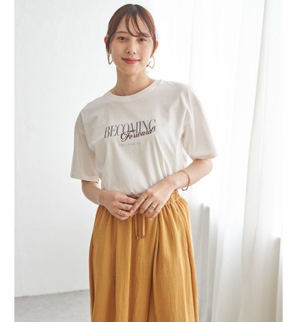 ikka「【接触冷感】ロゴフォトプリントTシャツ」|Tシャツ・カットソー|