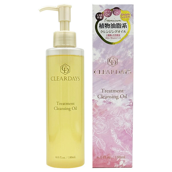  「クリアデイズ トリートメント クレンジングオイル 本体/3種類の天然精油　フローラルスイート (180mL)」|クレンジング|