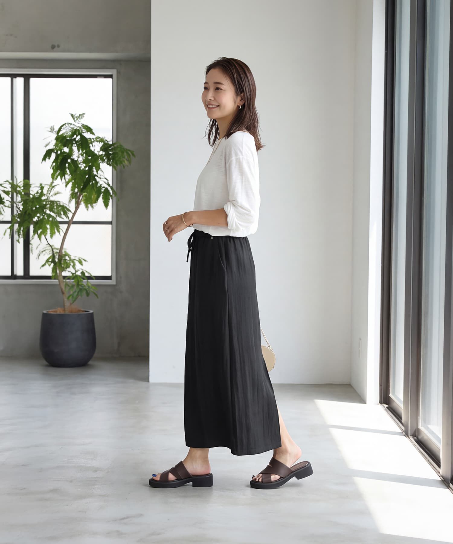 STYLE DELI「ウエストコードシャイニースカート」|スカート|