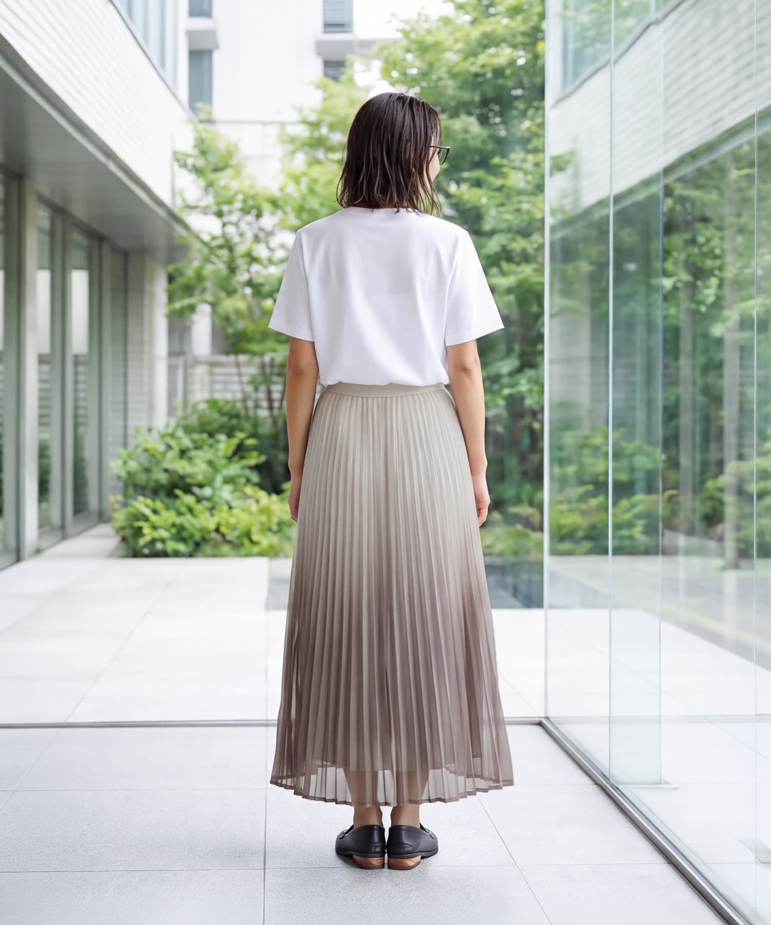 STYLE DELI「グラデーションチュール両面プリーツスカート」|スカート|