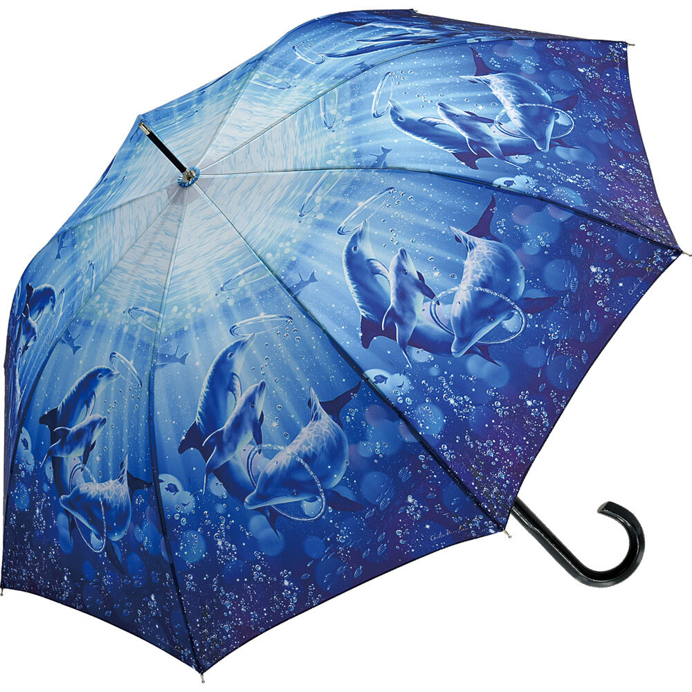 BACKYARD FAMILY「ジャンプ傘 レディース 通販 長傘 雨傘 58.5cm ワンタッチ傘 ワンタッチ開閉 レディース傘」|傘|ブルー1