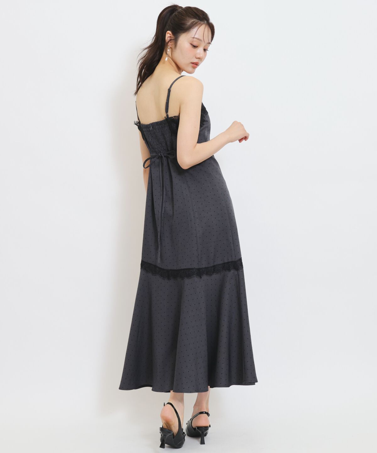 WILLSELECTION「レーストリムラッフルキャミワンピース」|ワンピース|