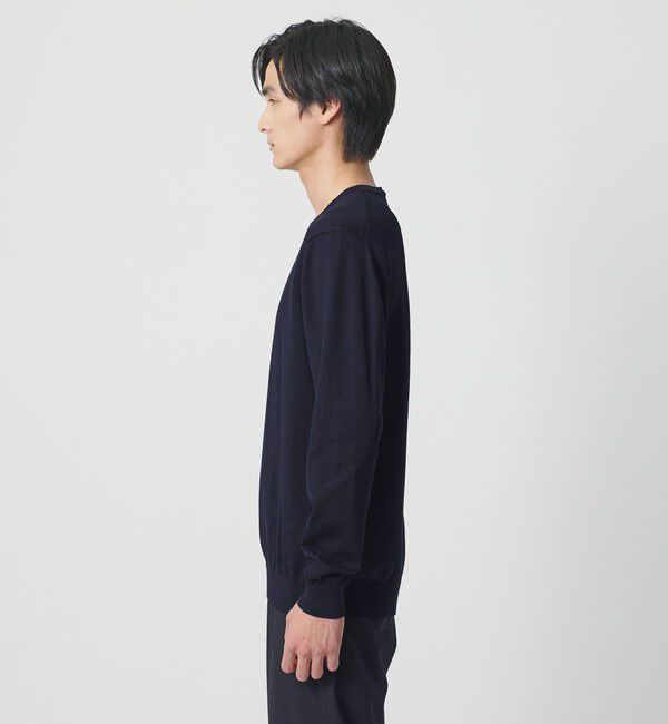 UNITED ARROWS「コットン ハイゲージ クルーネック ニット」|ニット・セーター|