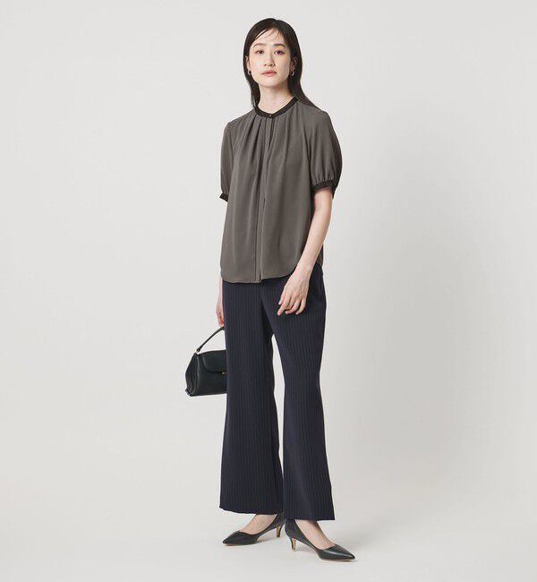 UNITED ARROWS「バイカラーパイピング ショートスリーブ ブラウス」|シャツ・ブラウス|
