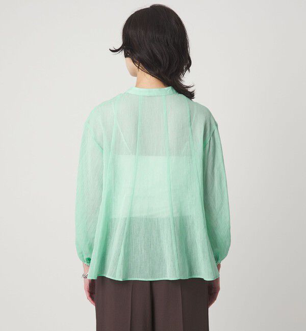 UNITED ARROWS green label relaxing「ラミーライク マチフレア ロングスリーブ ブラウス 通気性」|シャツ・ブラウス|