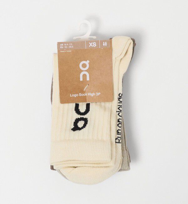 UNITED ARROWS green label relaxing「【WEB限定】＜On＞ロゴソックス ハイ 3パック」|ソックス|