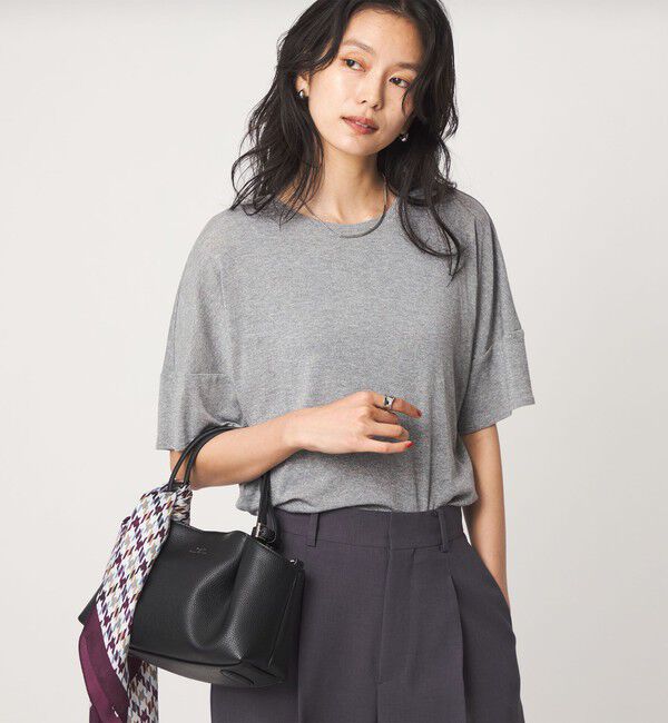 UNITED ARROWS green label relaxing「シャイニーラメ ショートスリーブ カットソー」|Tシャツ・カットソー|LT.GRAY