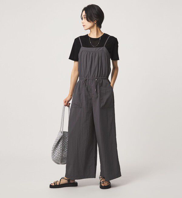 UNITED ARROWS green label relaxing「ウスカル キャミソール サロペット UVカット 撥水 接触冷感」|オールインワン|