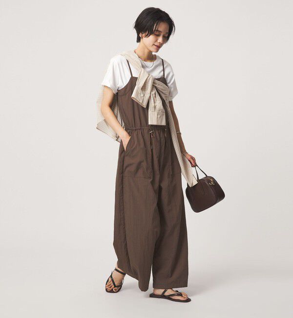 UNITED ARROWS green label relaxing「ウスカル キャミソール サロペット UVカット 撥水 接触冷感」|オールインワン|