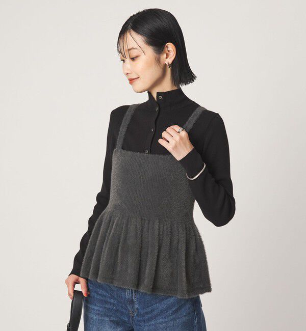 UNITED ARROWS green label relaxing「フラッフフェザー ニット キャミソール」|キャミソール|DK.GRAY