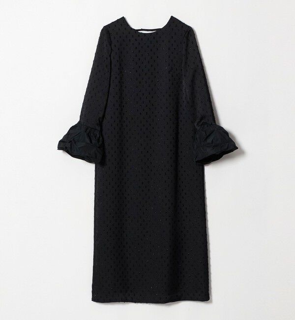 EMMEL REFINES「＜kaene＞ボリュームカフス ドットドビー ワンピース＜ Select by EMMEL REFINES ＞」|ワンピース|BLACK