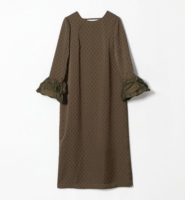 EMMEL REFINES「＜kaene＞ボリュームカフス ドットドビー ワンピース＜ Select by EMMEL REFINES ＞」|ワンピース|DK.BROWN