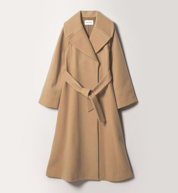 EMMEL REFINES「＜EMMEL REFINES＞EM ベルテッド フレア ロングコート」|その他|BEIGE