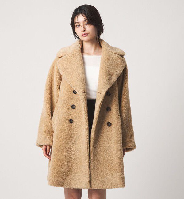 EMMEL REFINES「＜EMMEL REFINES＞EM Wボタン Aライン フェイクファーコート」|その他|