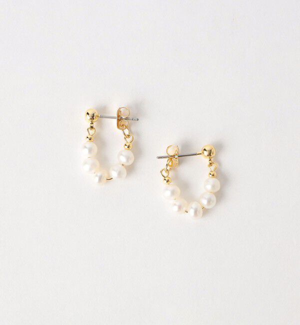 BEAUTY&YOUTH UNITED ARROWS「淡水パール 粒ライン ピアス」|ピアス|