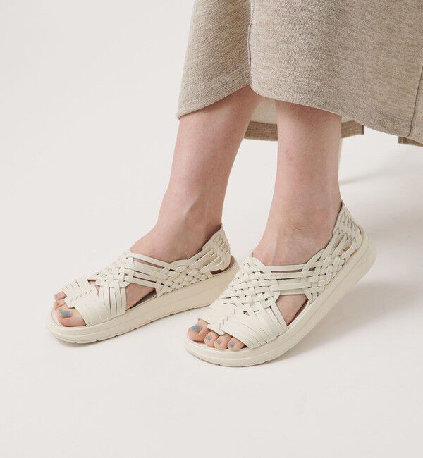 BEAUTY&YOUTH UNITED ARROWS「＜MALIBU SANDALS＞レザーライク キャニオン サンダル」|サンダル|WHITE
