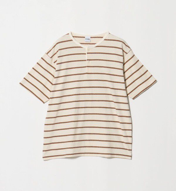 California General Store「＜CGS.＞マルチ ボーダー ヘンリーネック Tシャツ」|Tシャツ・カットソー|