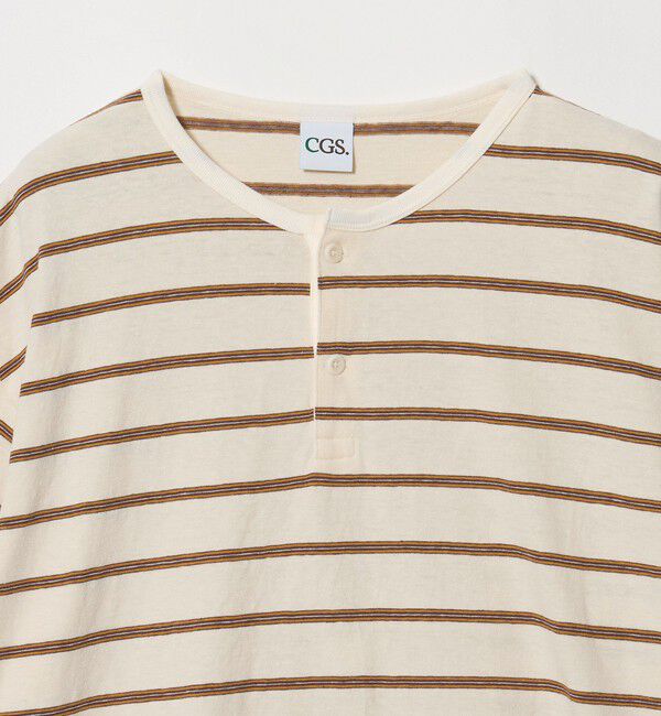 California General Store「＜CGS.＞マルチ ボーダー ヘンリーネック Tシャツ」|Tシャツ・カットソー|
