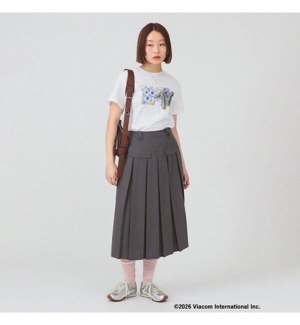 Ray BEAMS 「ボックス プリーツ ミディ スカート」|スカート|