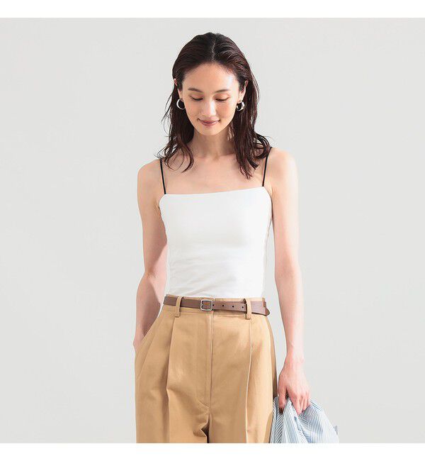 Demi-Luxe BEAMS 「【接触冷感】レーヨン 天竺 カップ付きキャミソール」|Tシャツ・カットソー|WHITE