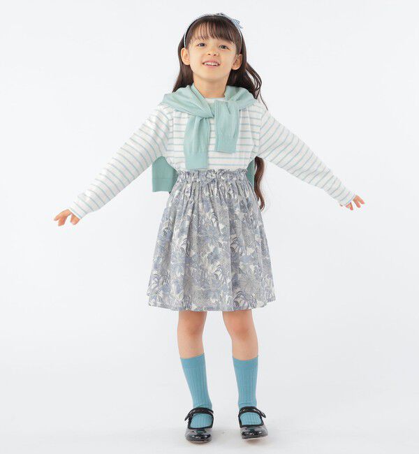 SHIPS KIDS「SHIPS KIDS:100～130cm / ボーダー 長袖 TEE」|Tシャツ・カットソー|