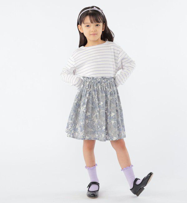 SHIPS KIDS「SHIPS KIDS:100～130cm / ボーダー 長袖 TEE」|Tシャツ・カットソー|