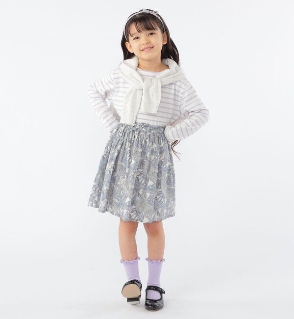 SHIPS KIDS「SHIPS KIDS:100～130cm / ボーダー 長袖 TEE」|Tシャツ・カットソー|