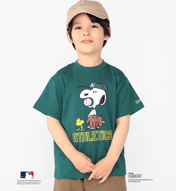 SHIPS KIDS「SHIPS KIDS:100～125cm / スヌーピー&times;MLB TEE」|Tシャツ・カットソー|
