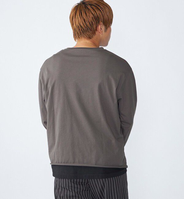 SHIPS「City Ambient Products: カットオフ リバーシブル ロングスリーブTシャツ(ロンT)」|Tシャツ・カットソー|