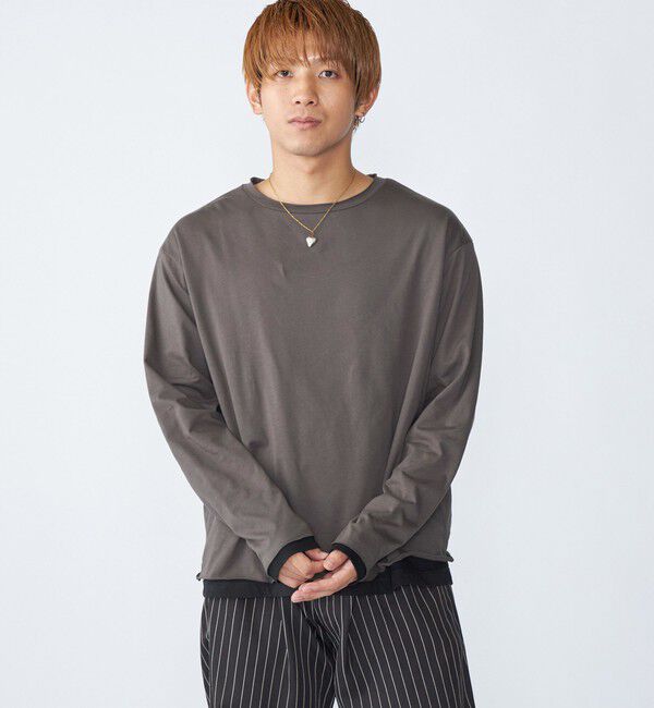 SHIPS「City Ambient Products: カットオフ リバーシブル ロングスリーブTシャツ(ロンT)」|Tシャツ・カットソー|